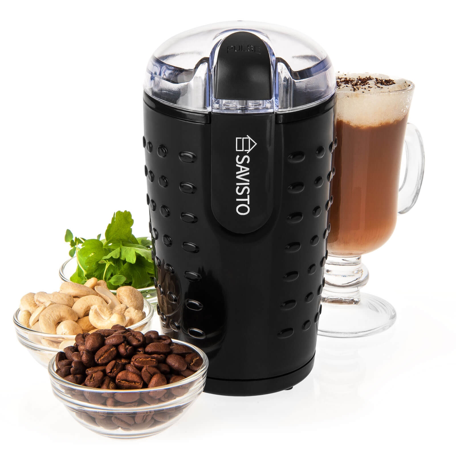 High Power Electric Coffee Grinder with Stainless Steel Blade